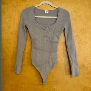 Abercrombie corset sweetheart sweater bodysuit size S